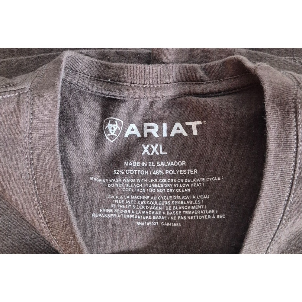 Ariat Lot of Two Womens T-Shirts XXL Light Brown, Brown Western - Picture 2 of 7